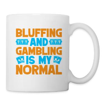 Fan de jeux d’argent qui bluffe et joue dans mon casino habituel - Mug blanc - blanc - Droite