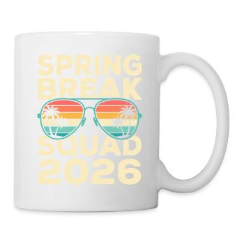 Spring Break Squad 2026 Retro Palm Tree Design - Mug - white - Right