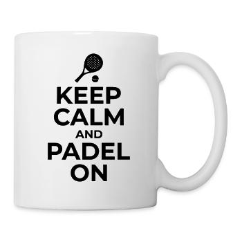 Reste calme et adopte un style de vie sportif - Mug blanc - blanc - Droite