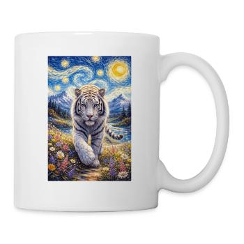 White Tiger Starry Night - Mug - white - Right