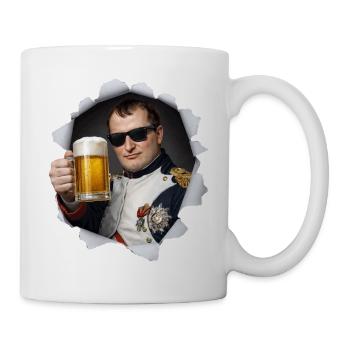 Napoleon holds a beer - Mug - white - Right