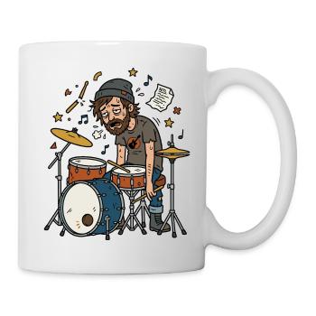 Drummer, Tired, Musician, Humor - Mug - white - Right