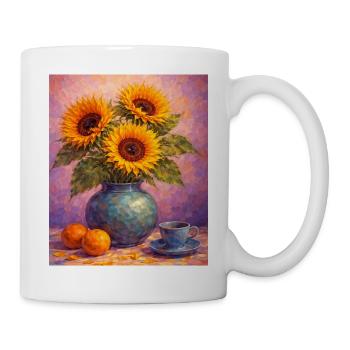 Yellow Sunflowers Flowers Sunflower Graphics - Mug - white - Right