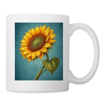 Yellow Sunflowers Flowers Sunflower Graphics - Mug - white - Right