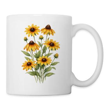 Yellow Sunflowers Flowers Sunflower Graphics - Mug - white - Right