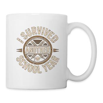Professeur de lycée J’ai survécu à une autre éducation - Mug blanc - blanc - Droite