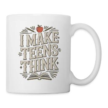 Professeur de lycée Je fais réfléchir les ados à l’éducation - Mug blanc - blanc - Droite