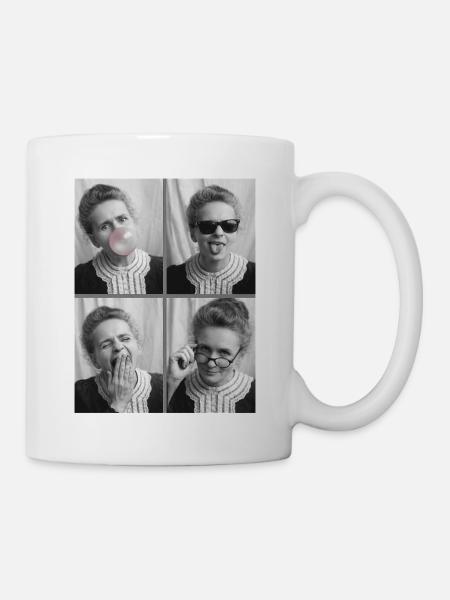 Marie Curie Fotostreifen - Tasse - Weiß