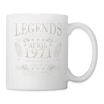 Cadeau d’anniversaire d’avril 1971 rétro avril 1971 - Mug blanc - blanc - Droite