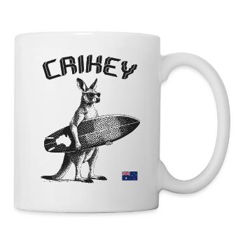 Crickey Kangaroo Australie Surf - Mug blanc - blanc - Droite