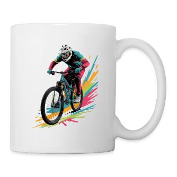 MTB Colored Mountain Bike Design for Boys - Mug - white - Right