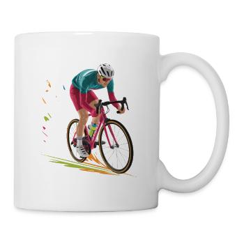 Farbiges Rennrad Design für Jungen - Tasse - Weiß - Rechts