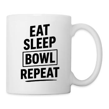 Eat Sleep Bowl Repeat Bowling Sport Fan - Mug - white - Right