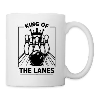 Bowling Kegeln King of the Lanes Sport Champion - Tasse - Weiß - Rechts