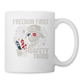 Liberté en premier, sécurité troisième – Jo - Mug blanc - blanc - Droite