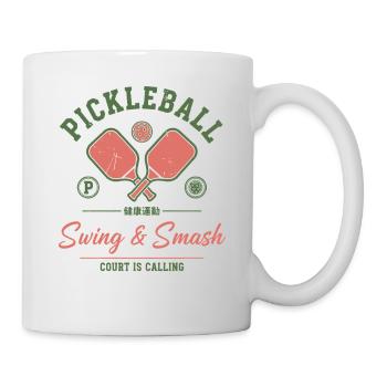 Joueur drôle de pickleball : Swing and Smash Court - Mug blanc - blanc - Droite