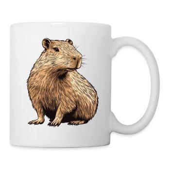 Capybara - Tasse - Weiß - Rechts