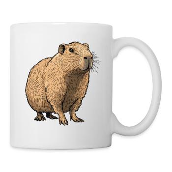 Nature Tones Capybara Illustration - Mug - white - Right