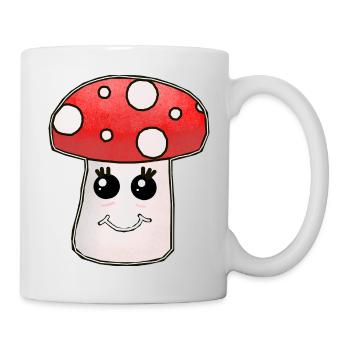 Champignons champignons Kawaii - Mug blanc - blanc - Droite