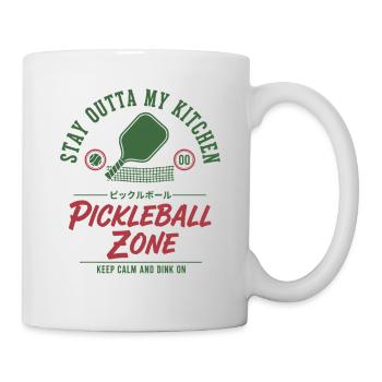 Pickleball-lustiger Spieler Bleib aus meiner Küchenzone raus - Tasse - Weiß - Rechts