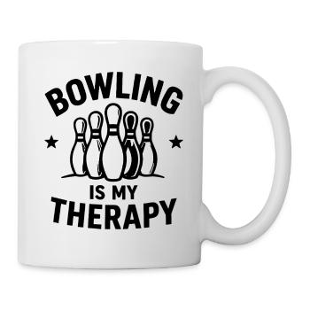 Bowling is my Therapy Sport Bowling Pins - Tasse - Weiß - Rechts