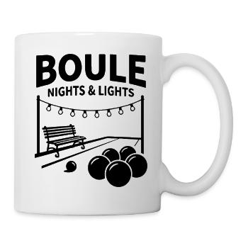 Boule Nights & Lights Petanque Kugel Sport - Tasse - Weiß - Rechts