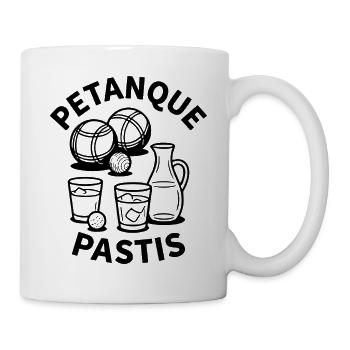 Petanque Pastis Boule Kugel Sport - Tasse - Weiß - Rechts