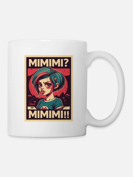 MIMIMI Pop Art Girl - Tasse - Weiß
