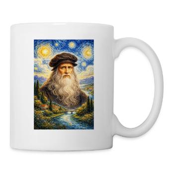Leonardo da Vinci Starry Night - Mug - white - Right