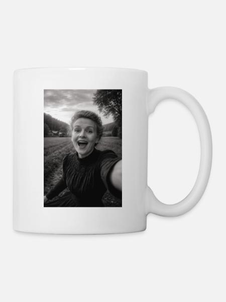 Marie Curie Selfie - Tasse - Weiß