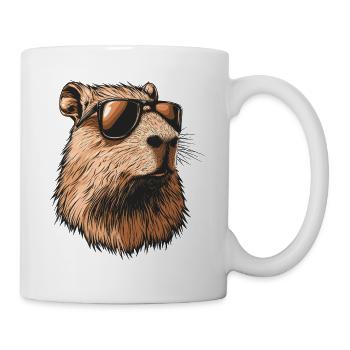 Capybara with sunglasses - Mug - white - Right