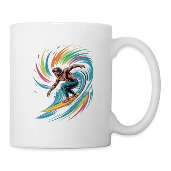 Colorful Surfer Watercolors Splashes Graffiti - Mug - white - Right