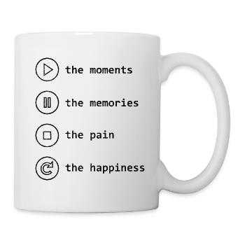 Mindfulness, Moments, Memories, Happiness - Mug - white - Right