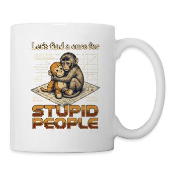 Lets find a cure for stupid people Monkey Punch - Mug - white - Right