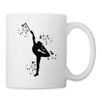 Gymnastin Mit Taktstock Rhythmische Sportgymnastik - Tasse - Weiß - Rechts