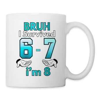 8th Birthday Boy Outfit I'm 8 Year Old Six Seven - Mug - white - Right