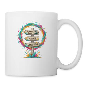Sentiers des îles tropicales Signaling - Mug blanc - blanc - Droite