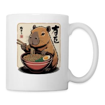 Capybara Ramen Art with Chopsticks - Mug - white - Right