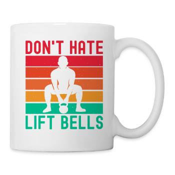 Les passionnés de fitness n’aiment pas les cloches de relèvement - Mug blanc - blanc - Droite