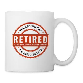 La légende a pris sa retraite - Mug blanc - blanc - Droite