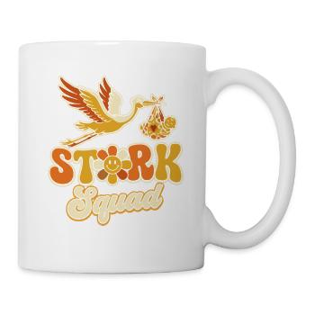 Storch Squad Retro Stil - Tasse - Weiß - Rechts