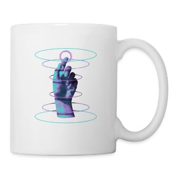 Techno Hand Hypnotic Rave DJ - Techno Music - Mug - white - Right