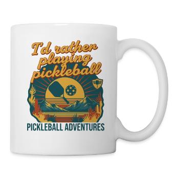 Pickleball Would Rather Playing Pickleball Adventures - Mug blanc - blanc - Droite