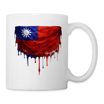 Taiwan Flag Drop Art - Mug - white - Right