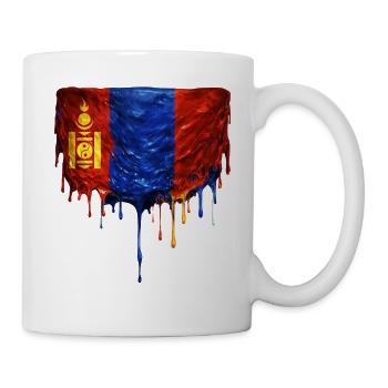 Mongolia Flag Drop - Mug - white - Right