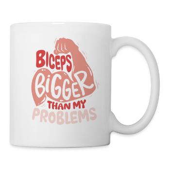 Biceps Bicep Training Bodybuilder Gym - Mug - white - Right