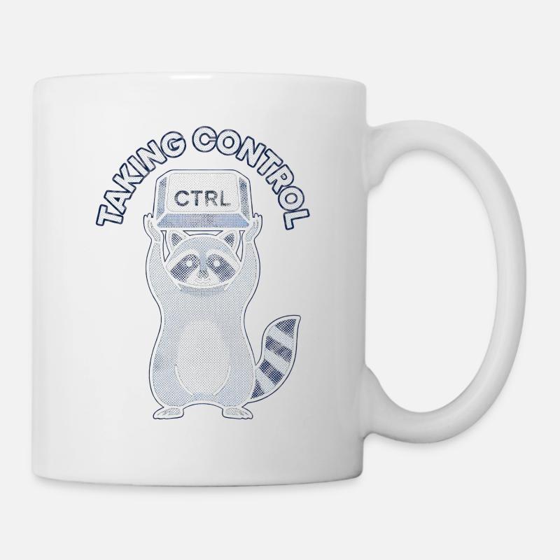 Raccoon Ctrl: Taking Control - Tasse - Weiß