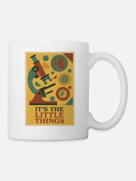 Les Petites Choses | Microscope de microbiologie - Mug blanc - blanc