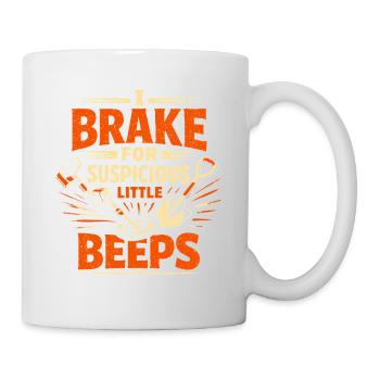 I brake for beeps | Probing Humor - Mug - white - Right