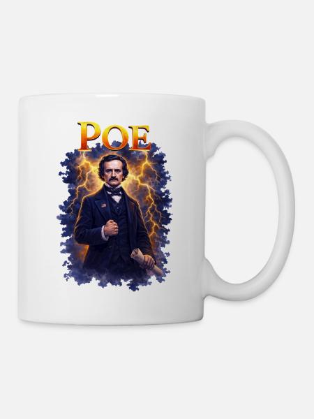 Edgar Allan Poe Porträt - Tasse - Weiß